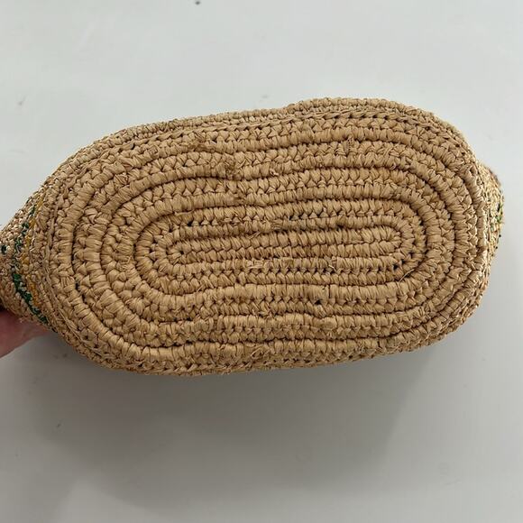 Maje Mini Striped Raffia Basket Bag - Casino Multicolor - NWT $385 MSRP - Picture 5 of 9